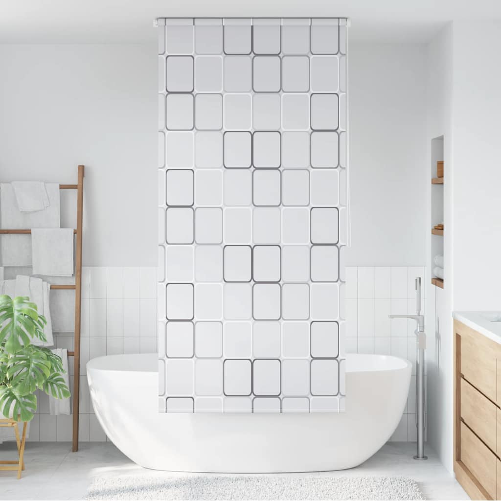 VidaXL Rolgordijn voor douche 80x240 cm vierkant
