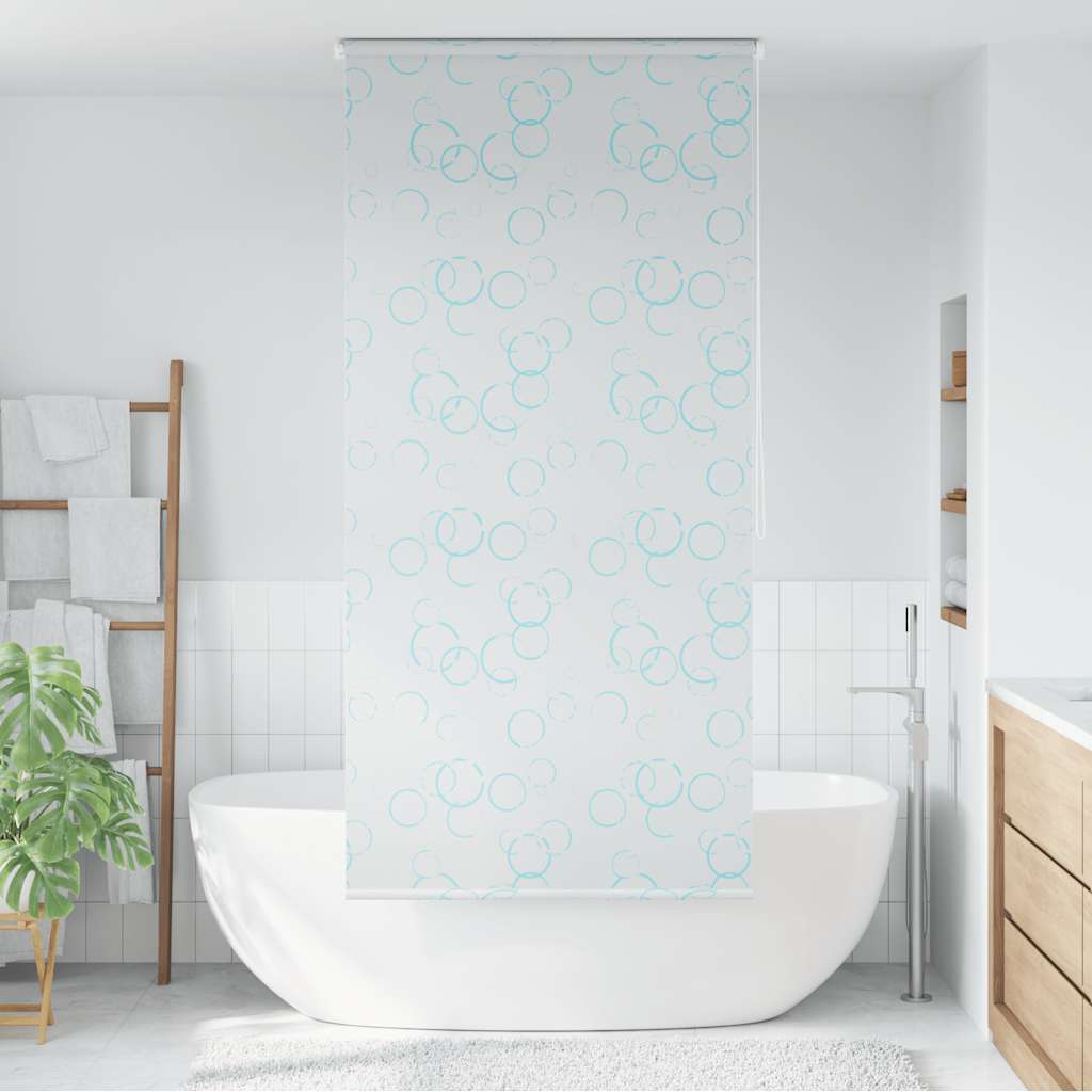 VidaXL Rolgordijn voor douche 100x240 cm bubbel