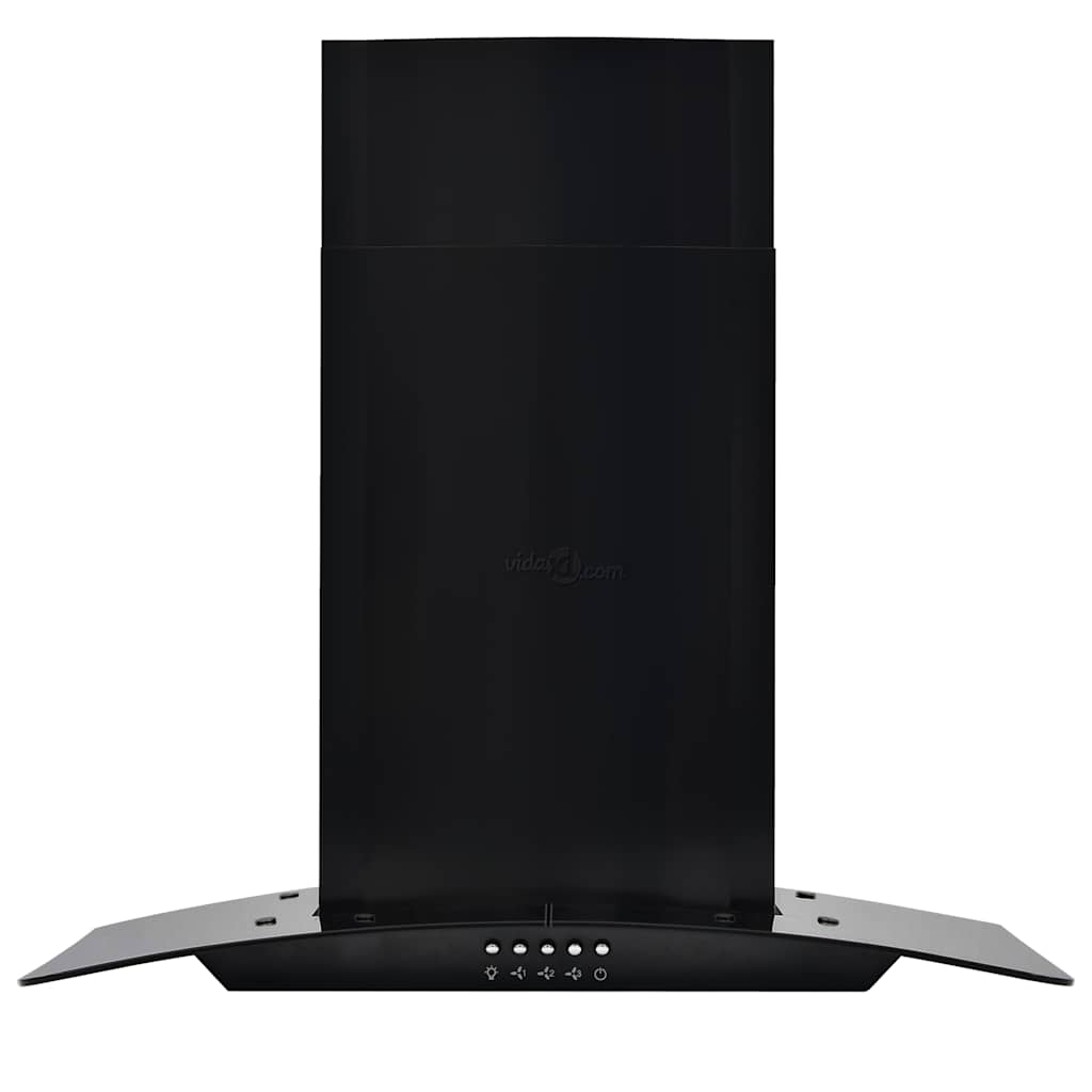 VidaXL Wandafzuigkap 756 m³ u 60 cm roestvrij staal zwart