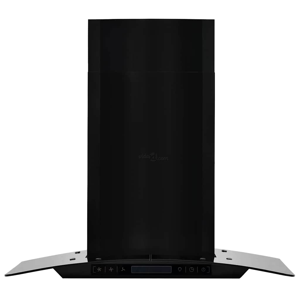 VidaXL Wandafzuigkap 756 m³ u 60 cm roestvrij staal zwart