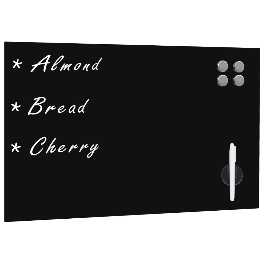 VidaXL Schoolbord voor aan de wand magnetisch 60x40 cm glas