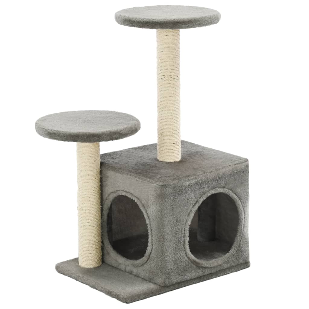 VidaXL Kattenkrabpaal met sisal krabpalen 60 cm grijs