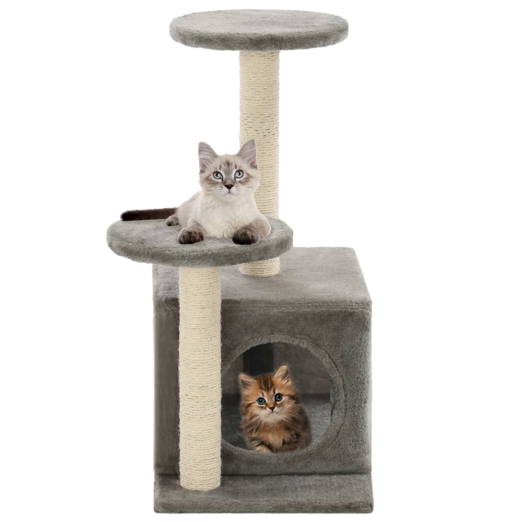 VidaXL Kattenkrabpaal met sisal krabpalen 60 cm grijs