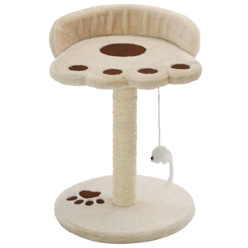 VidaXL Kattenkrabpaal met sisal krabpaal 40 cm beige en bruin