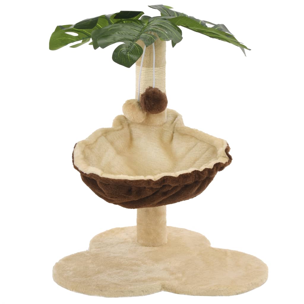 VidaXL Kattenkrabpaal met sisal krabpaal 50 cm beige en bruin
