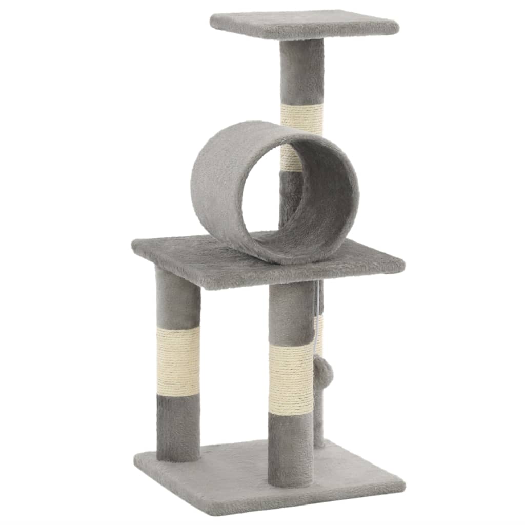 VidaXL Kattenkrabpaal met sisal krabpalen 65 cm grijs