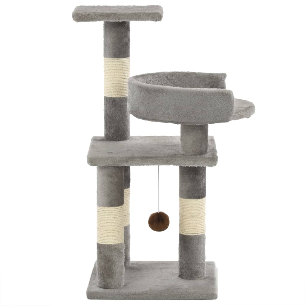 VidaXL Kattenkrabpaal met sisal krabpalen 65 cm grijs