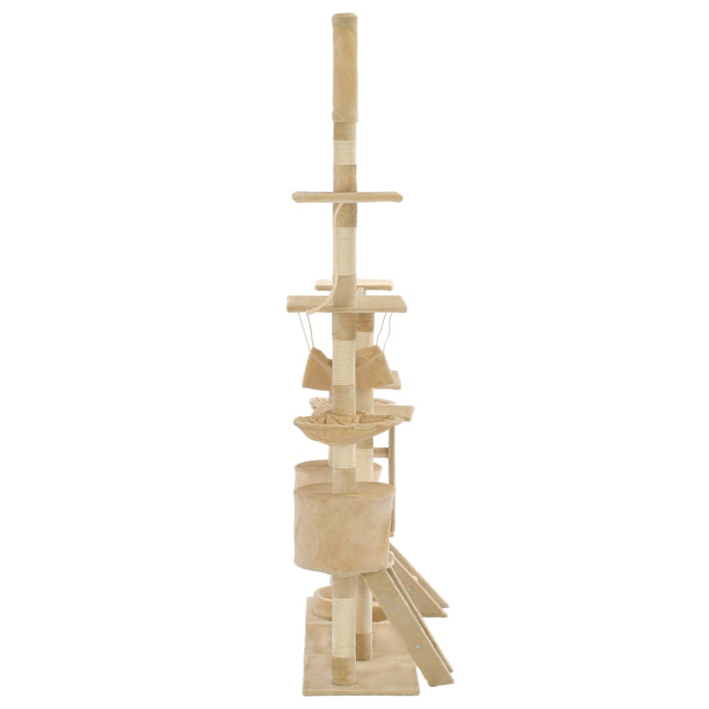 VidaXL Kattenkrabpaal met sisal krabpalen 230-250 cm beige