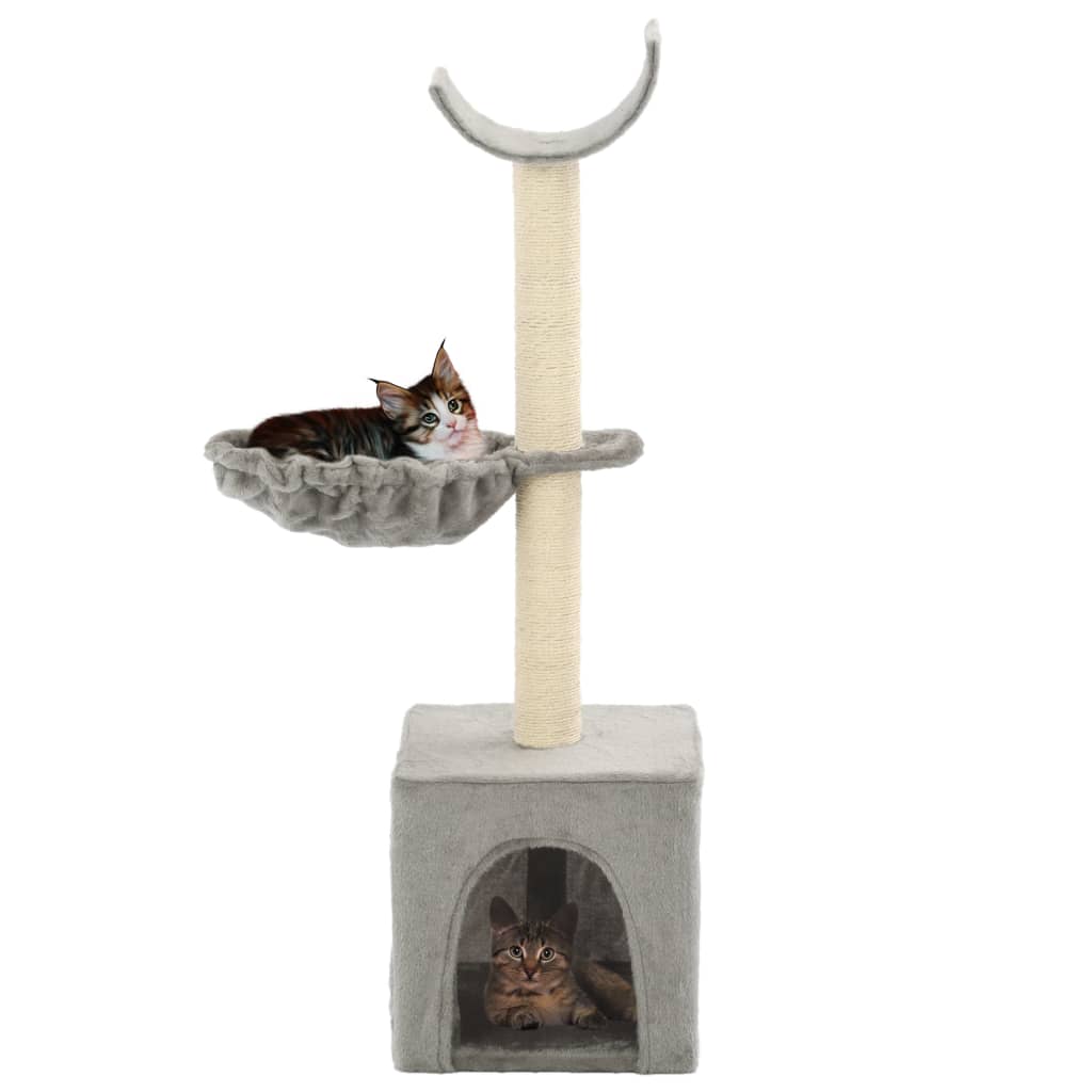 VidaXL Kattenkrabpaal met sisal krabpalen 105 cm grijs