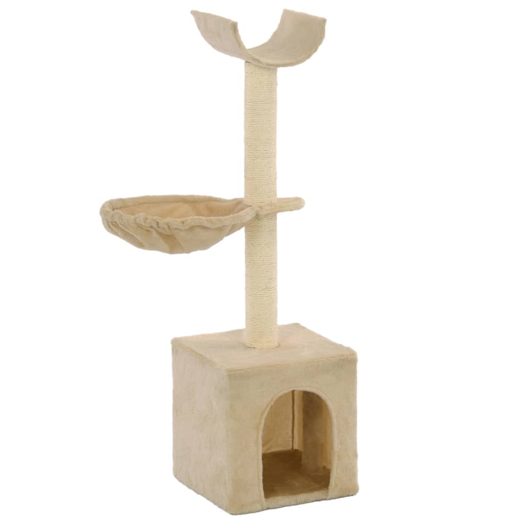 VidaXL Kattenkrabpaal met sisal krabpalen 105 cm beige