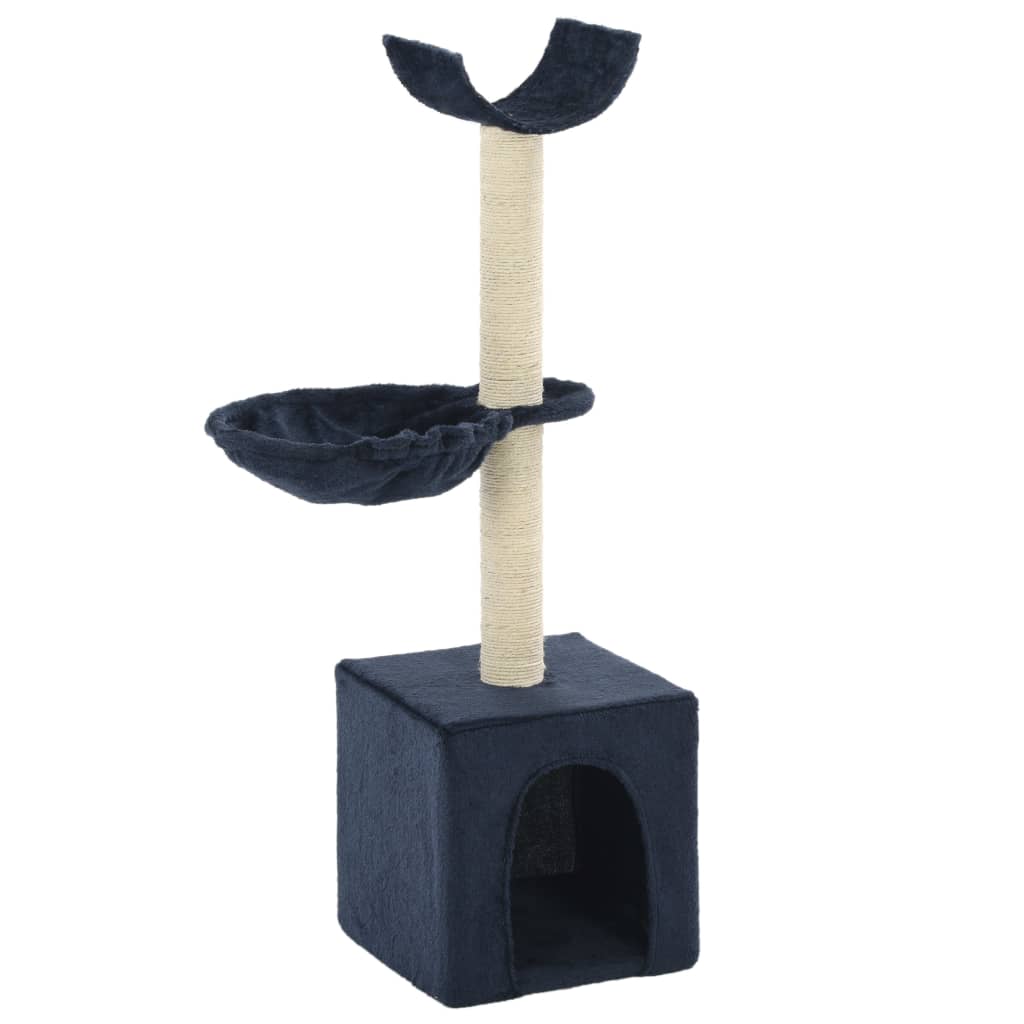 VidaXL Kattenkrabpaal met sisal krabpalen 105 cm blauw