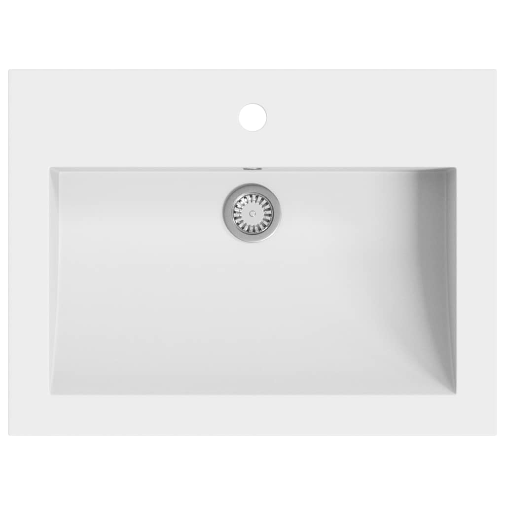 VidaXL Wasbak 600x450x120 mm graniet wit