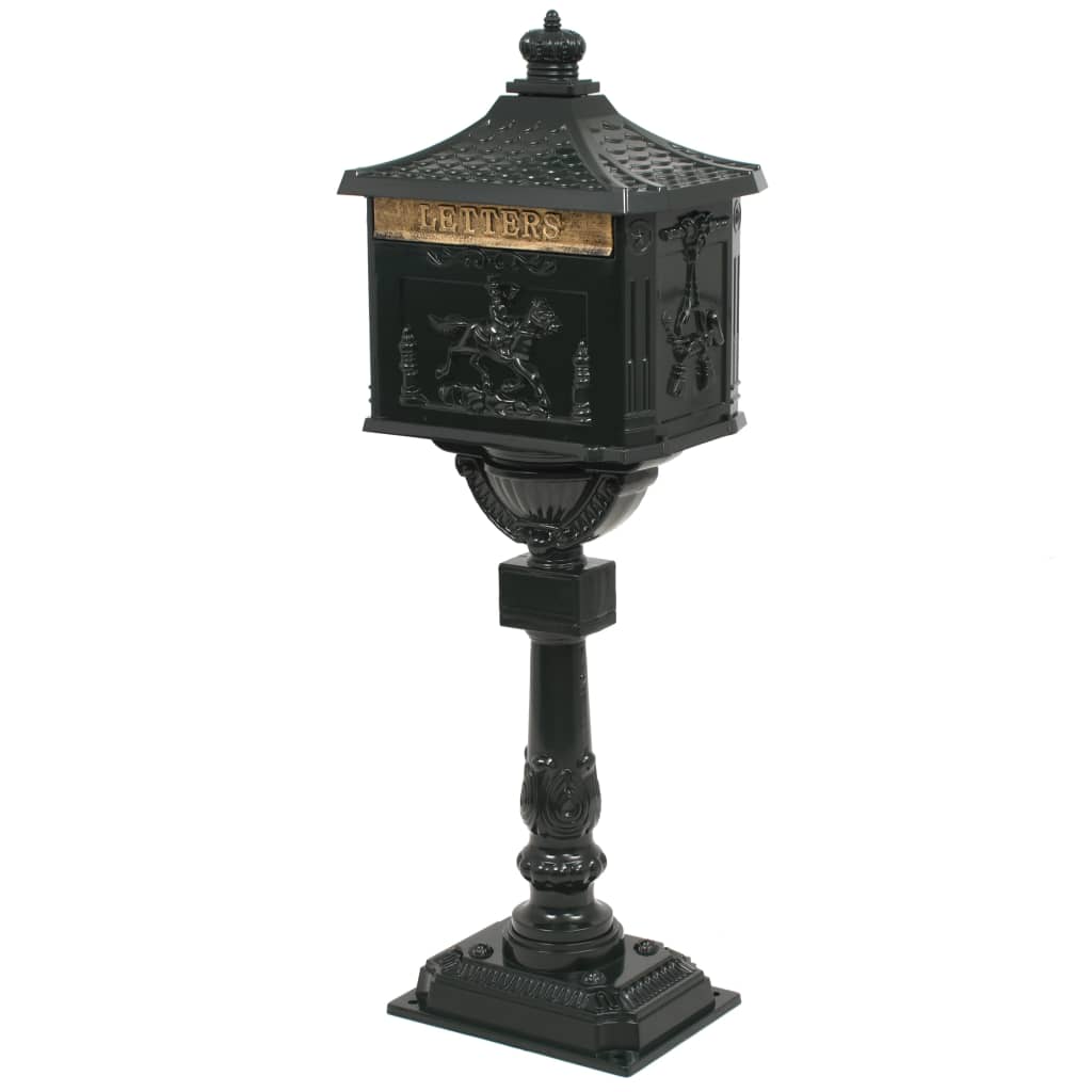 VidaXL Staande brievenbus vintage stijl roestbestendig aluminium groen