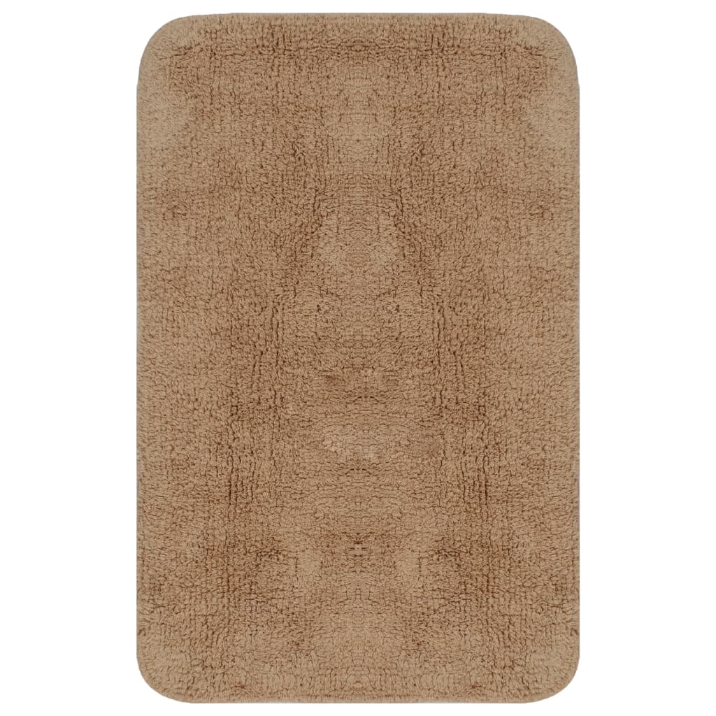 VidaXL Badmattenset stof beige 3-delig