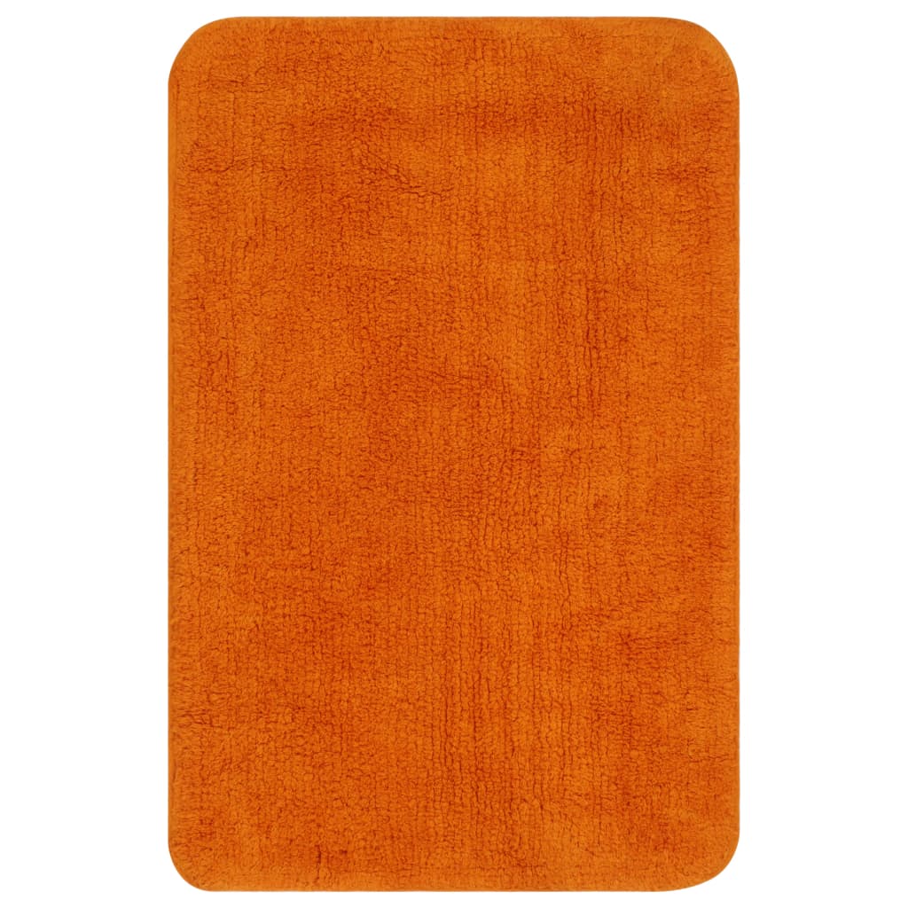 VidaXL Badmattenset stof oranje 3-delig