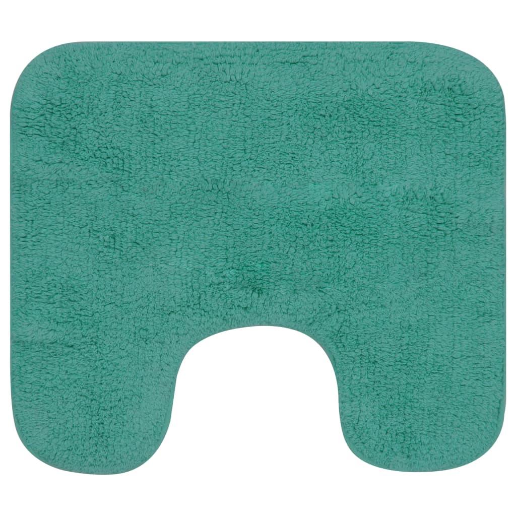 VidaXL Badmattenset stof turquoise 3-delig