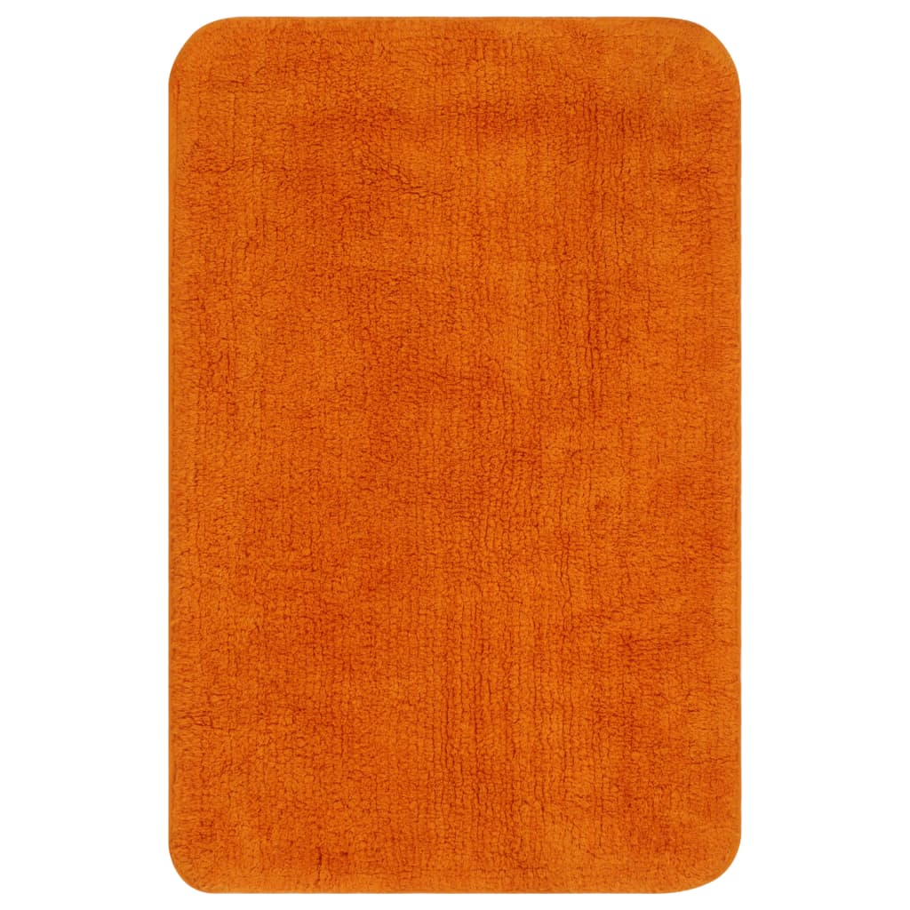 VidaXL Badmattenset stof oranje 2-delig