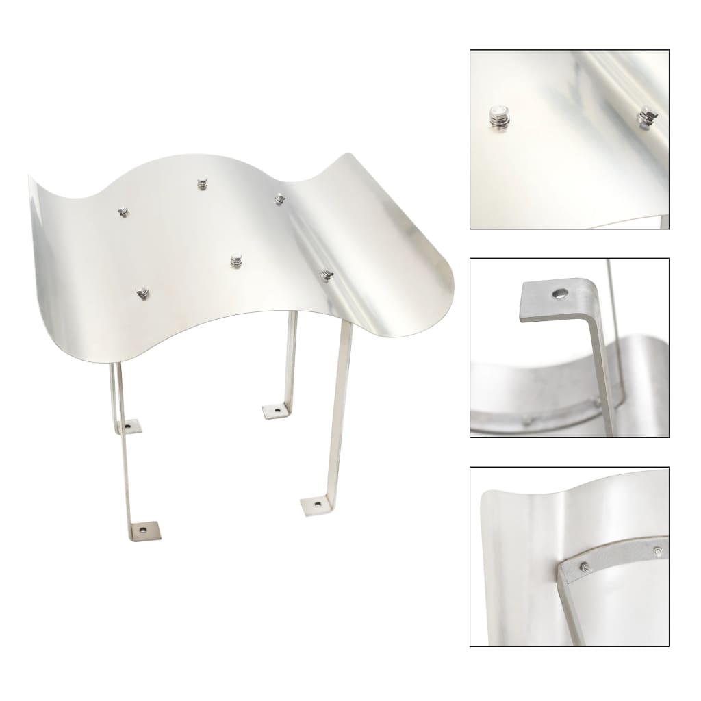 VidaXL Schoorsteenkap roestvrij staal 70 x 70 x 37 cm