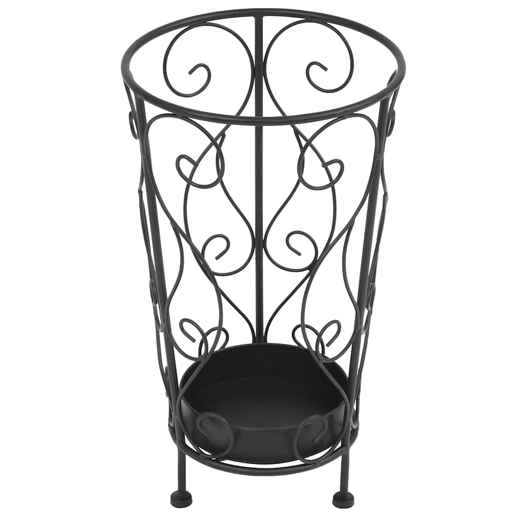 VidaXL Parapluhouder vintage stijl 26x46 cm metaal zwart
