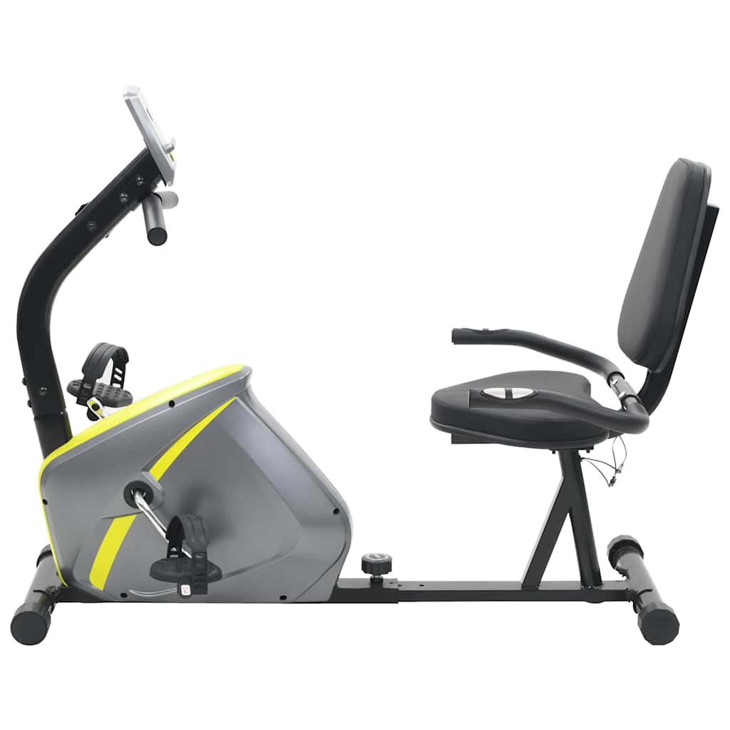 VidaXL Ligfiets hometrainer magnetisch met hartslagmeter