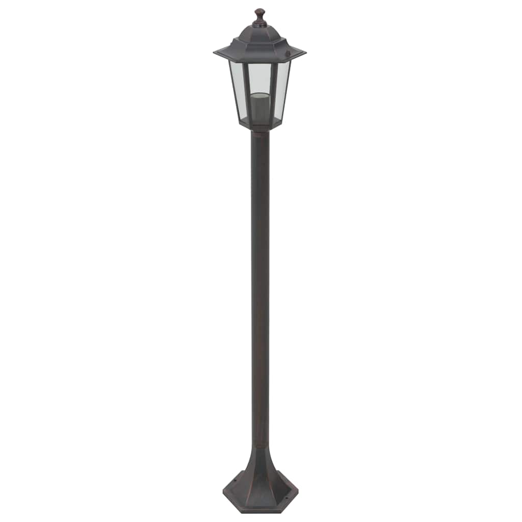 VidaXL Paalverlichting voor tuin e27 110 cm aluminium brons 6 st