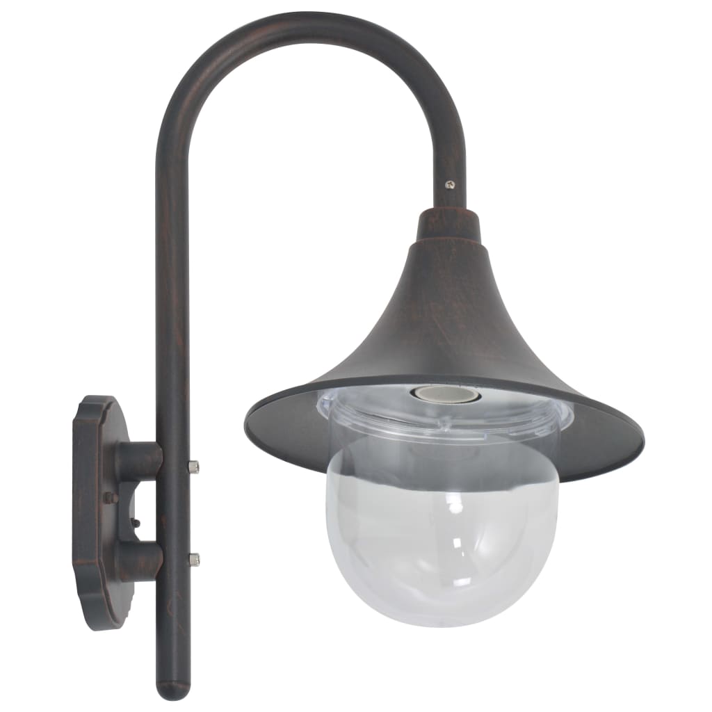 VidaXL Tuin wandlamp e27 42 cm aluminium brons