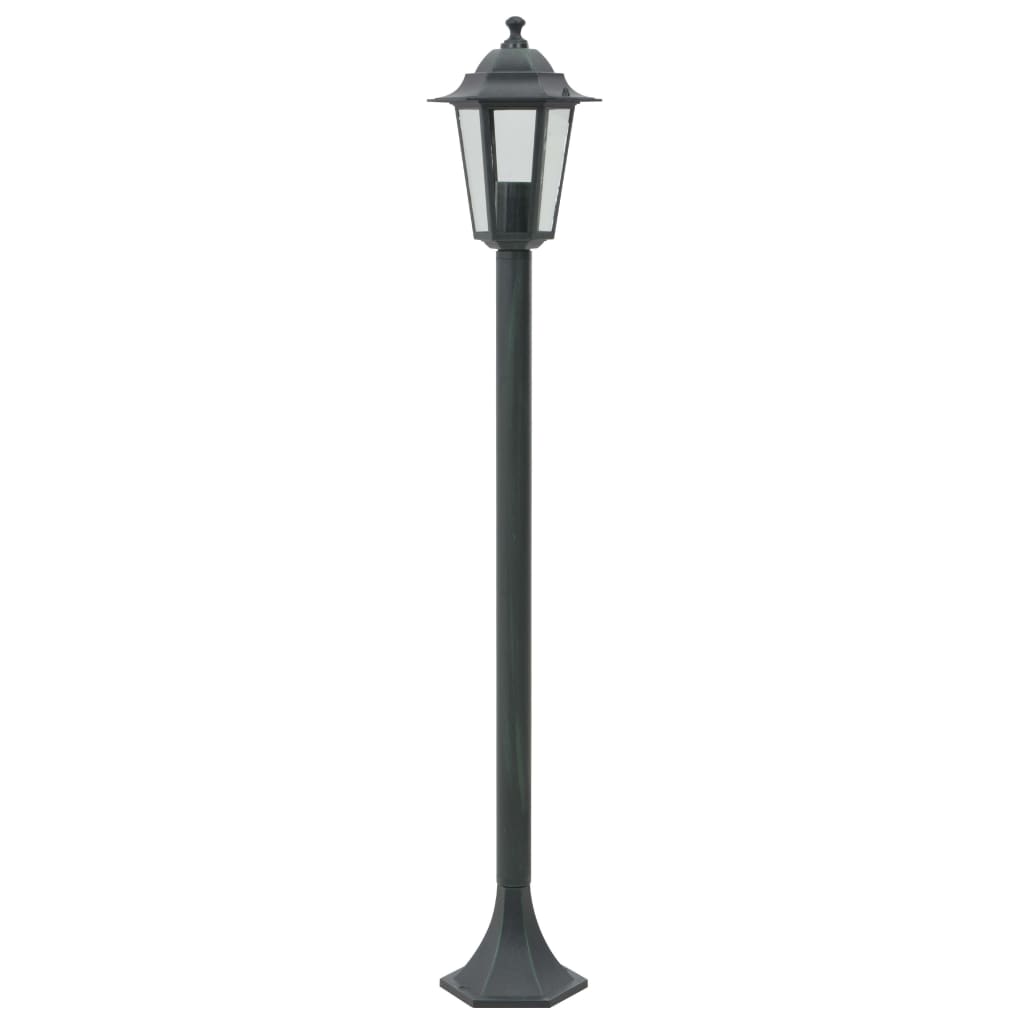 VidaXL Paalverlichting voor tuin e27 110 cm aluminium donkergroen 6 st