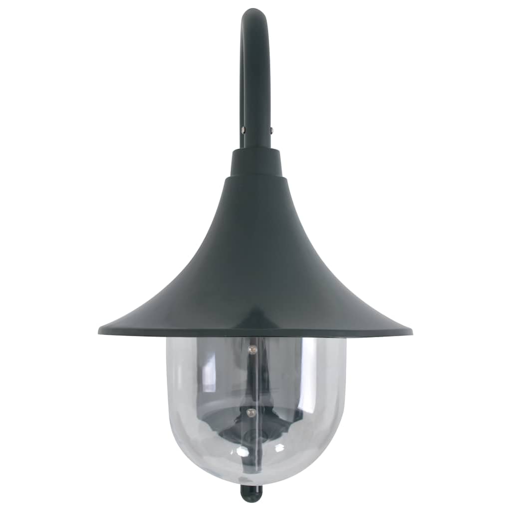 VidaXL Tuin wandlamp e27 42 cm aluminium donkergroen