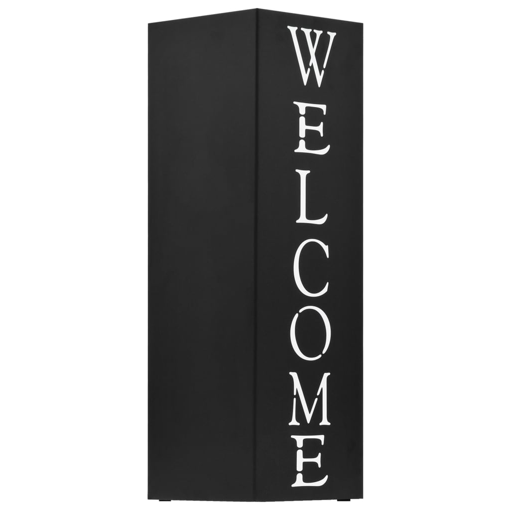 VidaXL Parapluhouder welcome staal zwart