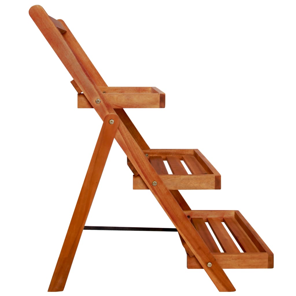 VidaXL Plantenstandaard 3-laags 50x63x80 cm massief acaciahout