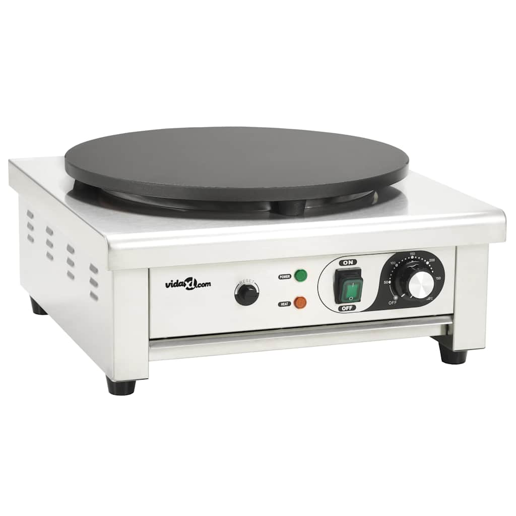 VidaXL Elektrische crêpemaker met lekbakje 40 cm 3000 w