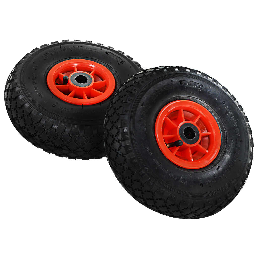 VidaXL Steekwagenwielen 2 st 3,00-4 (245x82) rubber