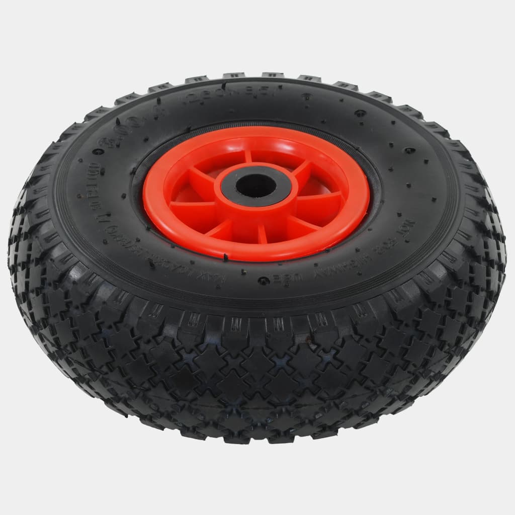 VidaXL Steekwagenwielen 4 st 3,00-4 (245x82) rubber