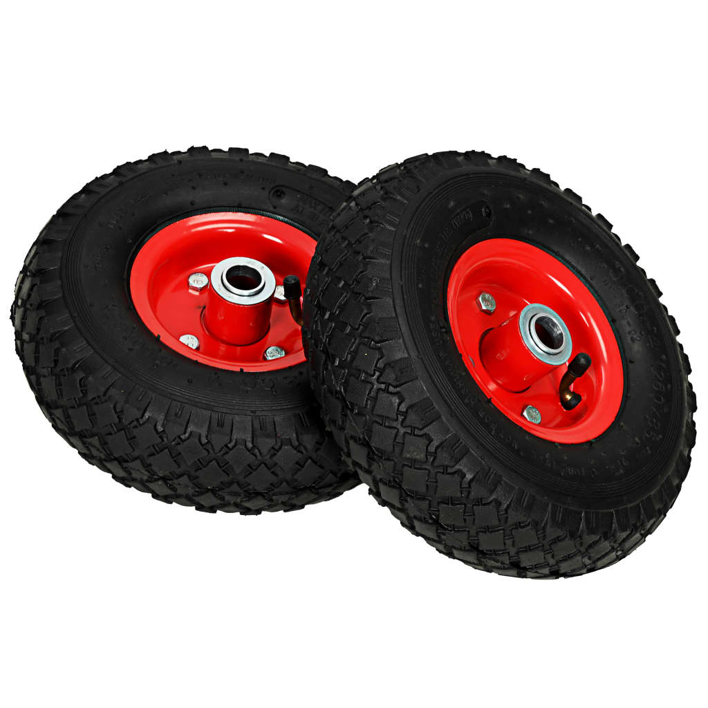 VidaXL Steekwagenwielen 2 st 3,00-4 (245x82) rubber
