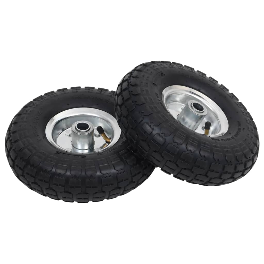 VidaXL Steekwagenwielen 4,10 3,50-4 (260x83) rubber 2 st