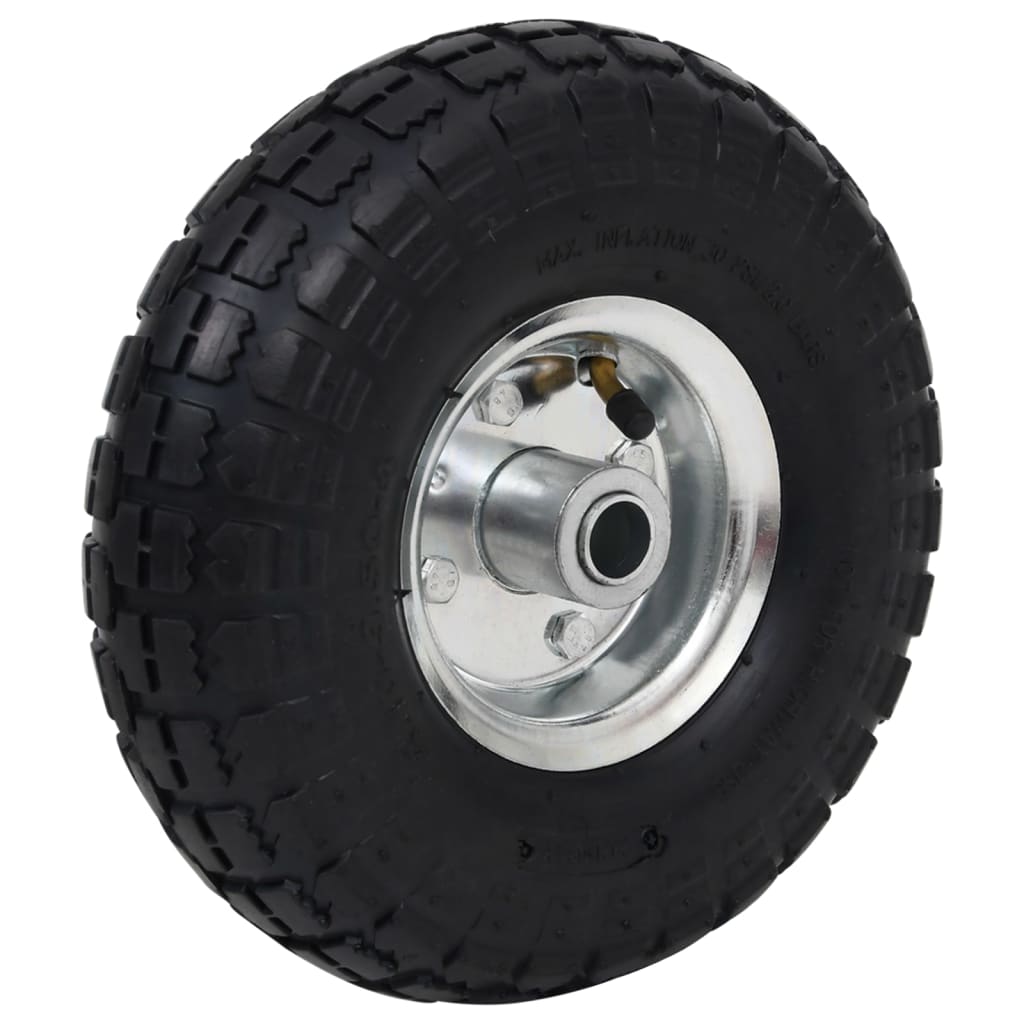 VidaXL Steekwagenwielen 4,10 3,50-4 (260x83) rubber 2 st
