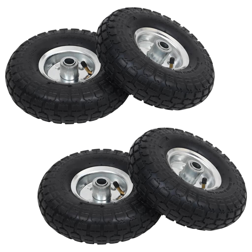 VidaXL Steekwagenwielen 4,10 3,50-4 (260x83) rubber 4 st