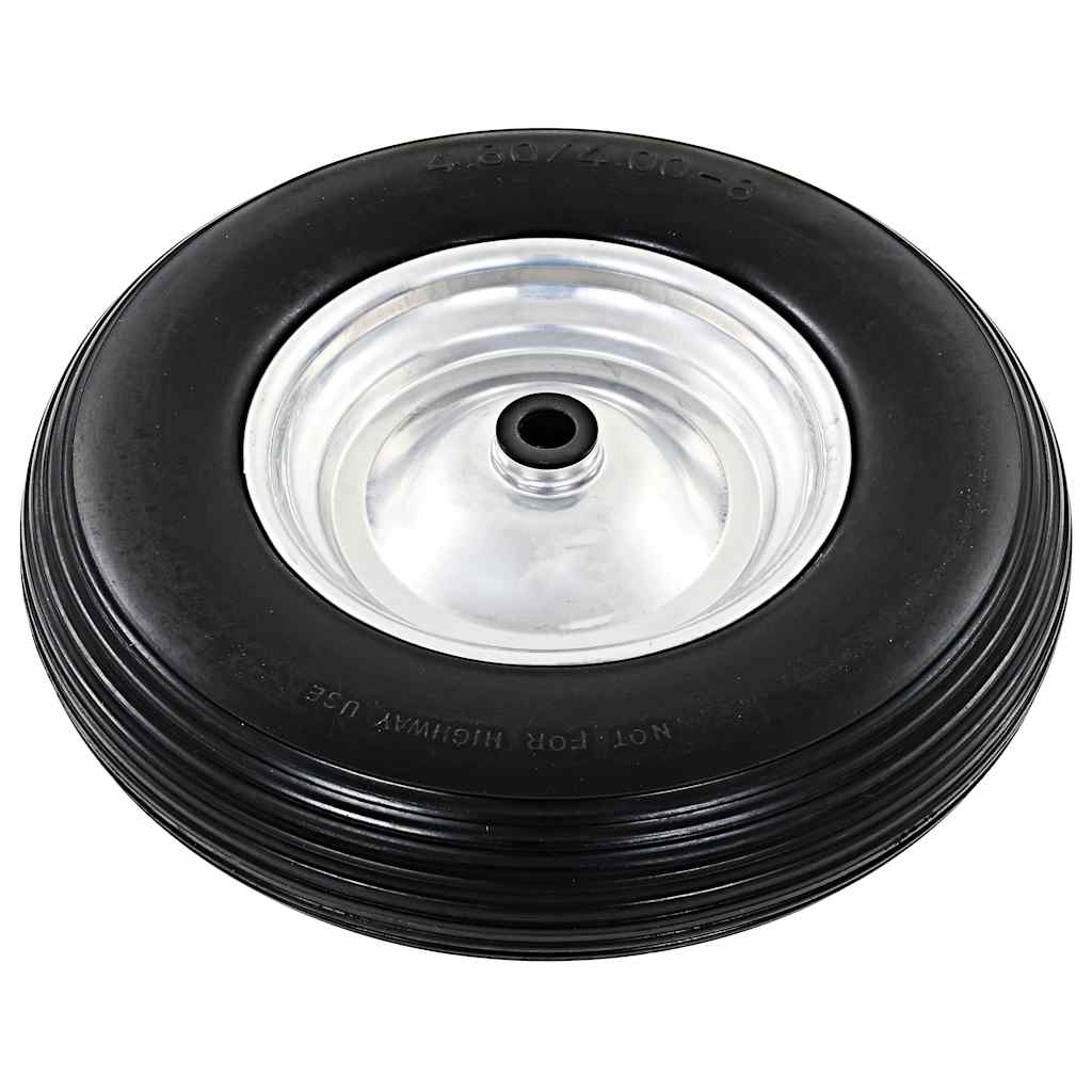 VidaXL Kruiwagenwiel met as 4,00-8 390 mm massief pu