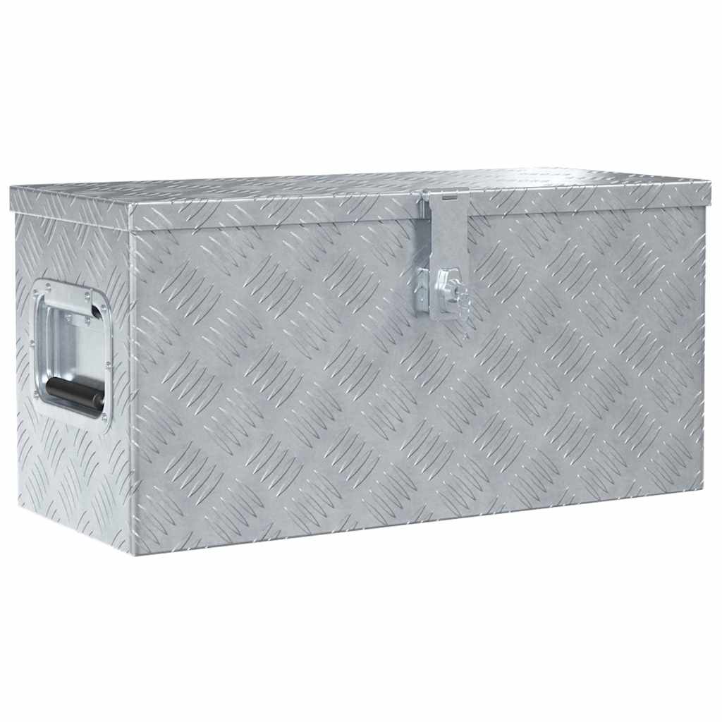 VidaXL Aluminium kist 61,5x26,5x30 cm zilverkleurig