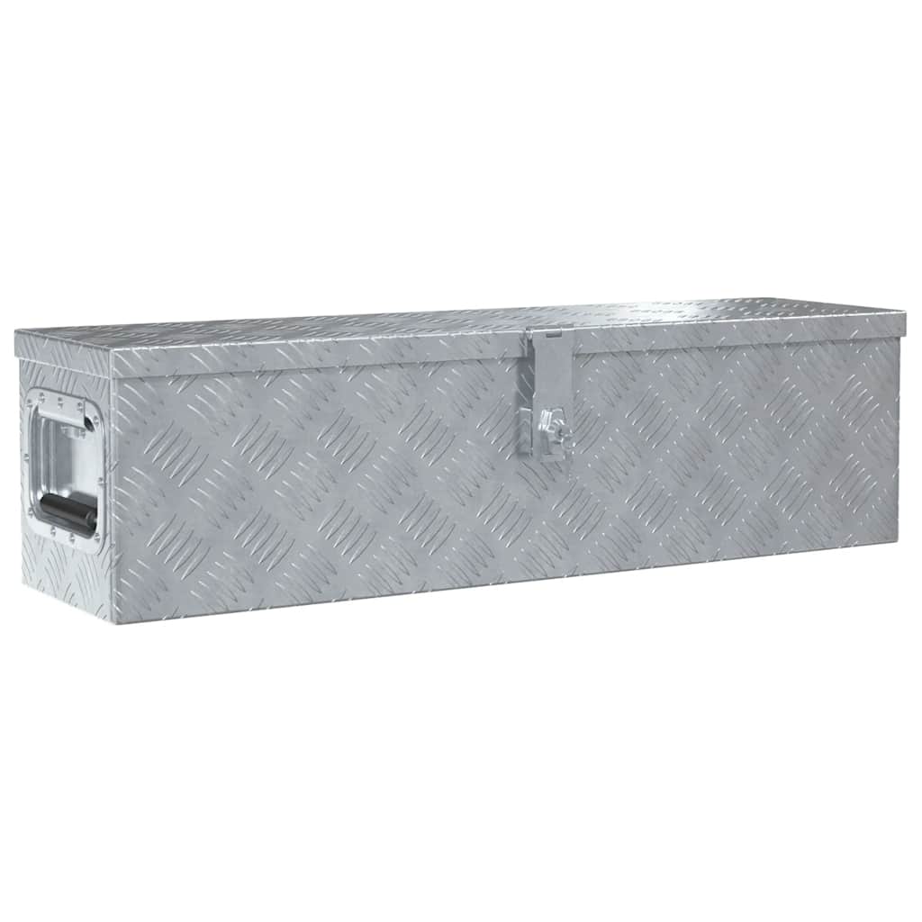 VidaXL Aluminium kist 80,5x22x22 cm zilverkleurig