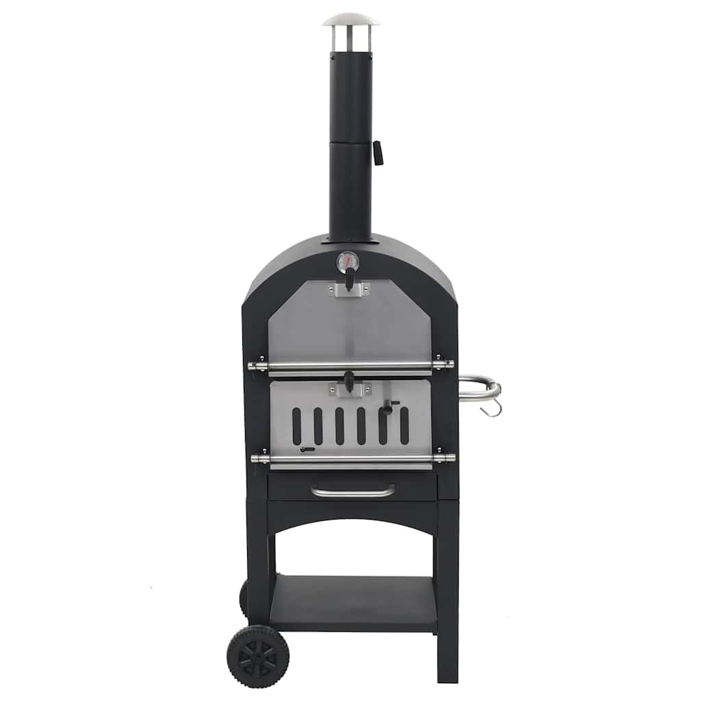 VidaXL Pizzaoven op houtskool met terracotta pizzasteen