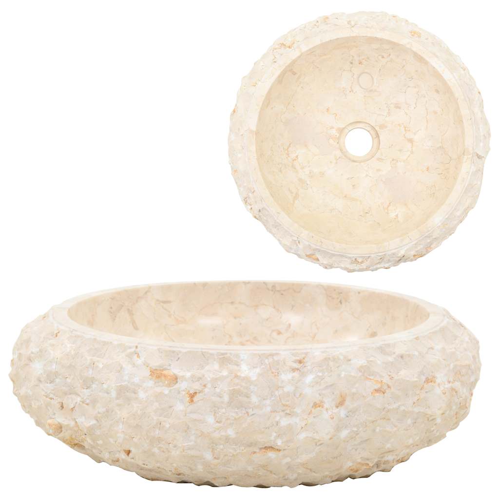 VidaXL Gootsteen 40x12 cm marmer crème