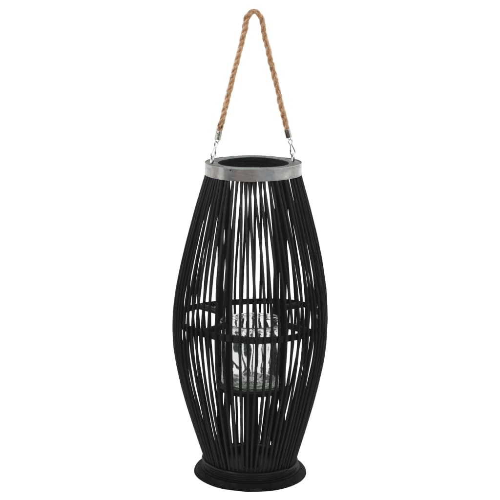 VidaXL Lantaarnhouder hangend 60 cm bamboe zwart