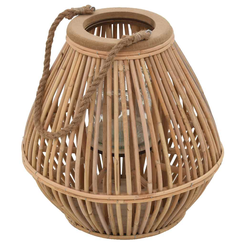 VidaXL Lantaarnhouder hangend wicker naturel