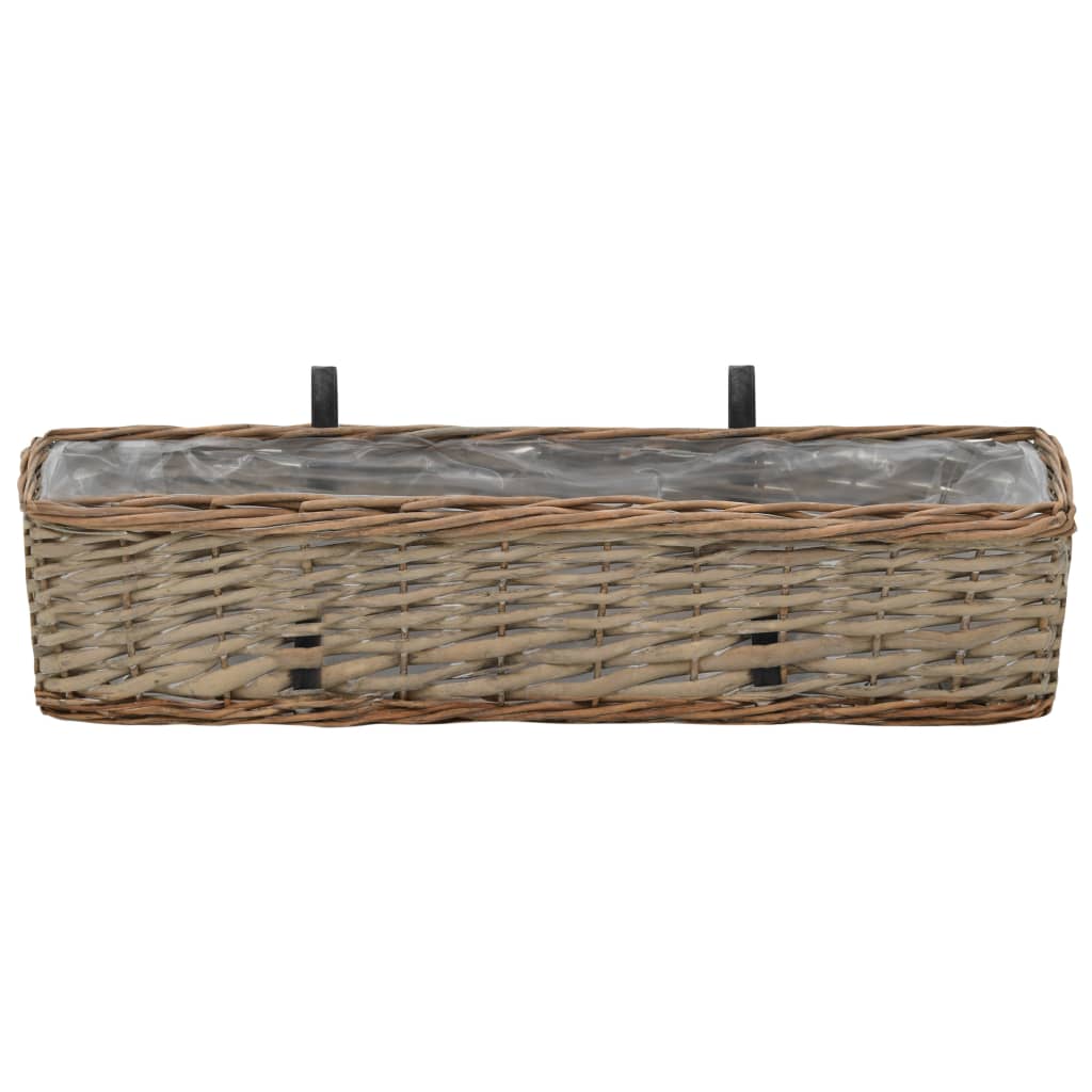 VidaXL Balkonbakken 2 st 60 cm wicker met pe-voering
