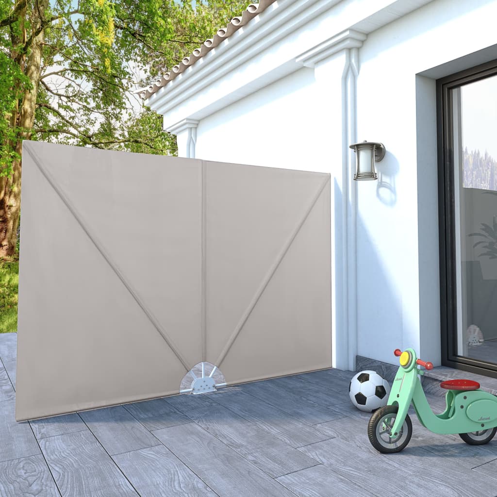 VidaXL Terrasscherm inklapbaar 240x160 cm crème