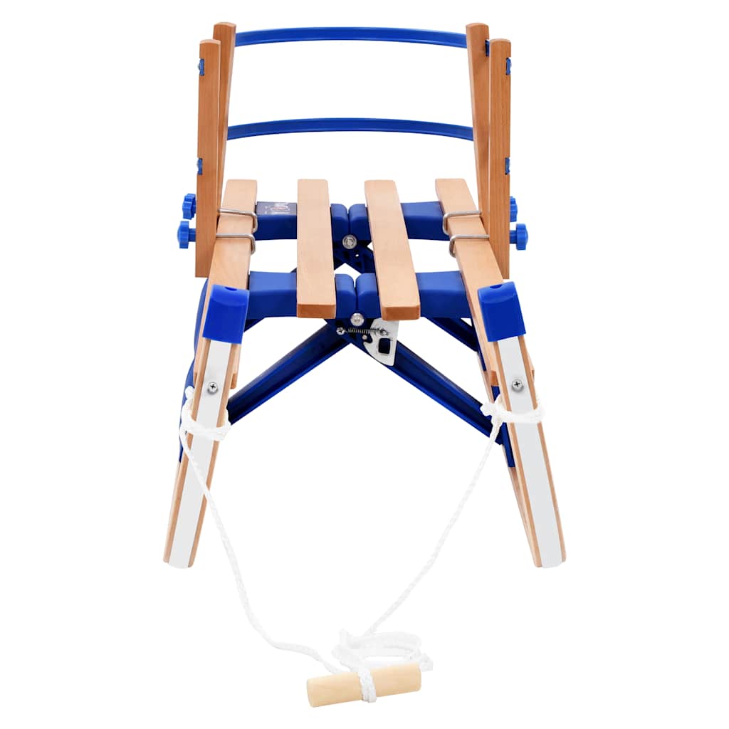 VidaXL Sneeuwslee met rugleuning inklapbaar 119 cm hout
