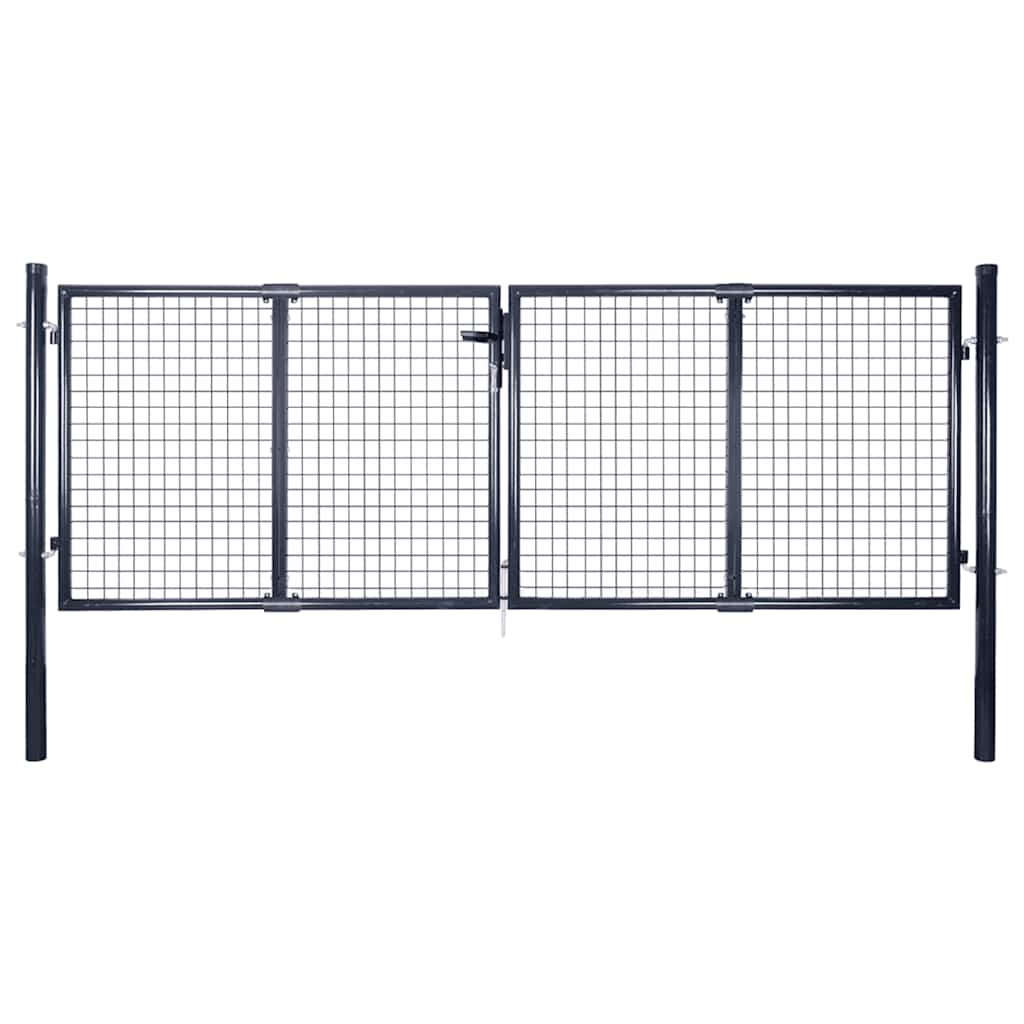 VidaXL Tuinhek van gaas gegalvaniseerd staal 300x75 cm grijs