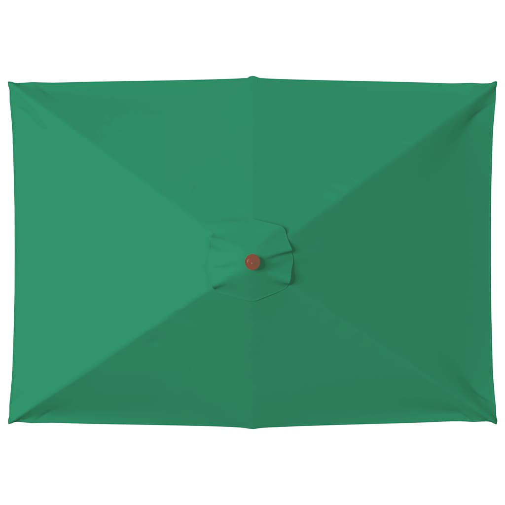 VidaXL Parasol met houten paal 150x200 cm groen