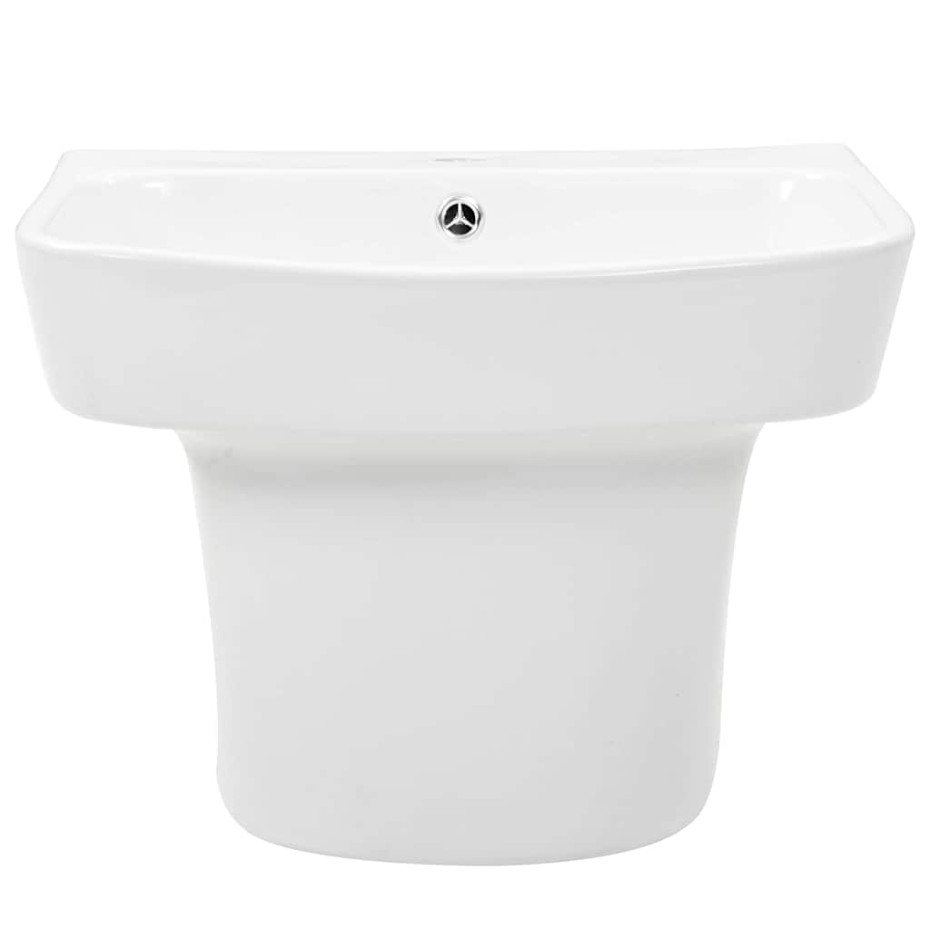 VidaXL Wasbak wit 50 x 45 x 41 cm geglazuurd keramiek